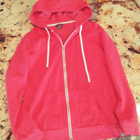 Eddie Bauer Tops - Eddie Bauer Coral Cozy Camp Full-Zip Hoodie Sz SM